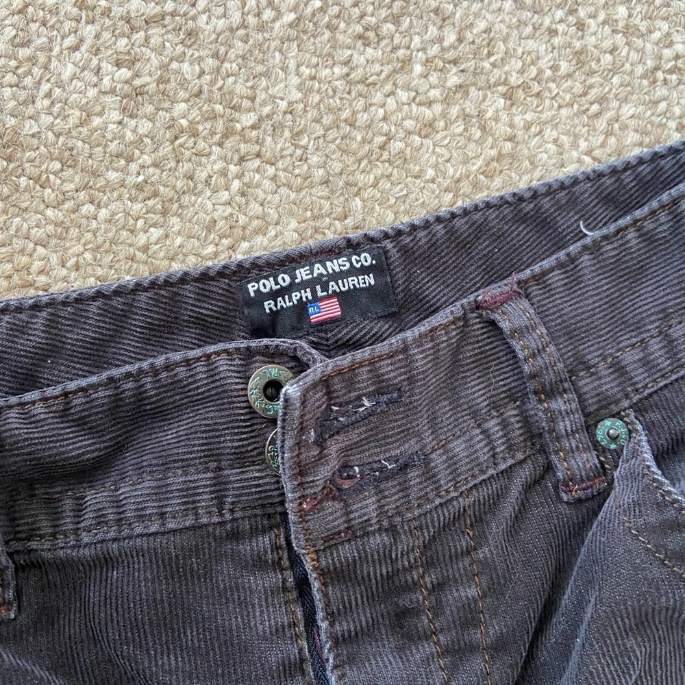 Ralph Lauren, flared, low waisted, corduroy.
